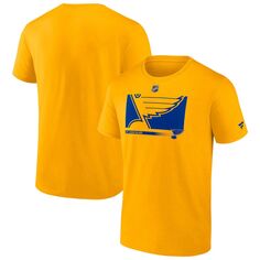 Мужская футболка Fanatics с логотипом Gold St. Louis Blues Authentic Pro Core Collection для вторичного использования