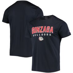 Мужская темно-синяя футболка Champion Gonzaga Bulldogs Stack
