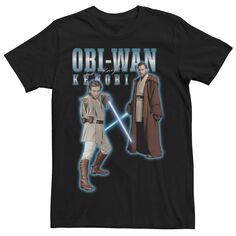 Мужская футболка с рисунком «Звездные войны: Молодой Оби-Ван Кеноби, рыцарь-джедай» Star Wars