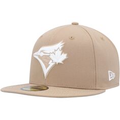 Мужская приталенная шляпа New Era цвета хаки Toronto Blue Jays 59FIFTY