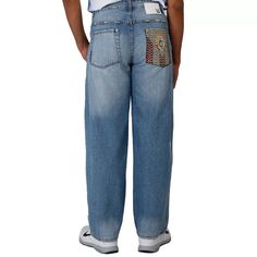 Мужские джинсы свободного кроя Blanco Label с 5 карманами и вышивкой на карманах