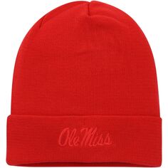 Мужская вязаная шапка в тон с манжетами Nike Red Ole Miss Rebels
