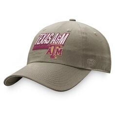 Мужская регулируемая шляпа Top of the World цвета хаки Texas A&amp;M Aggies Slice