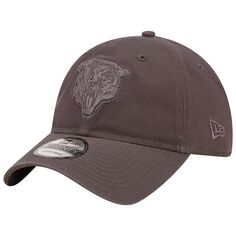 Мужская регулируемая шляпа New Era Graphite Chicago Bears Core Classic 2.0 в тон 9TWENTY