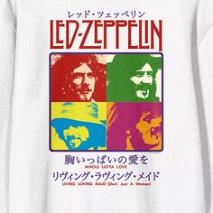 Мужской пуловер с длинными рукавами и графическим рисунком Led Zeppelin с цветной лентой Licensed Character