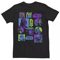 Мужская цветная футболка с неоновым логотипом «Звездные войны» Pop Force Licensed Character