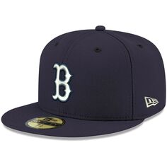 Мужская темно-синяя бейсболка New Era Boston Red Sox с логотипом 59FIFTY 59FIFTY