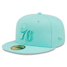 Мужская приталенная шляпа New Era Turquoise Philadelphia 76ers Color Pack 59FIFTY