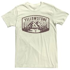 Мужская футболка с логотипом бренда Yellowstone Mountains Licensed Character