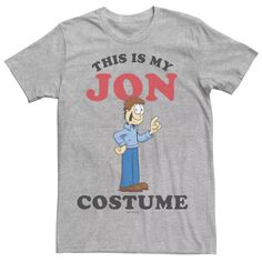 Мужская футболка с рисунком Гарфилда &quot;Это мой костюм Джона&quot; Licensed Character
