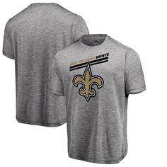 Мужская серая футболка Majestic Heathered New Orleans Saints Showtime Pro Grade Cool Base