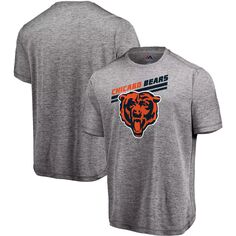 Мужская серая футболка Majestic Chicago Bears Showtime Pro Grade Cool Base