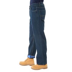 Мужские джинсы Smith&apos;s Workwear свободного кроя с пятью карманами на флисовой подкладке и камуфляжным принтом