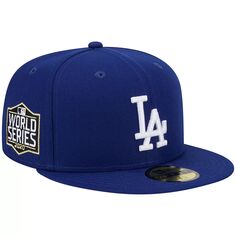 Мужская облегающая шляпа New Era Royal Los Angeles Dodgers 2020 World Series Team Color 59FIFTY