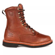 Мужские ботинки Georgia Boots Farm &amp; Ranch Lacer размером 8 дюймов. Рабочие ботинки