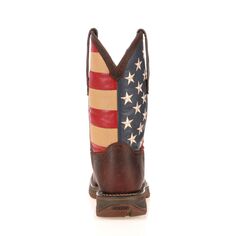 Сапоги в стиле вестерн Durango Workin&apos; Rebel с американским флагом и стальным носком