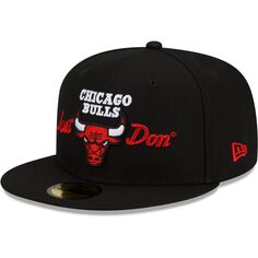 Мужская приталенная шляпа New Era x Just Don Black Chicago Bulls 59FIFTY