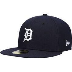 Мужская бейсболка New Era Navy Detroit Tigers Authentic Collection On-Field Home 59FIFTY.