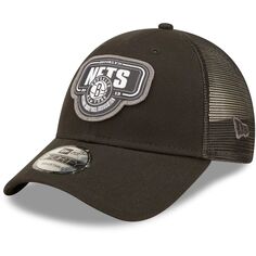 Черная мужская кепка New Era с логотипом команды Brooklyn Nets 9FORTY Trucker Snapback