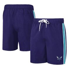 Мужские шорты для плавания G-III Sports by Carl Banks фиолетового/бирюзового цвета Charlotte Hornets Sand Beach Volley