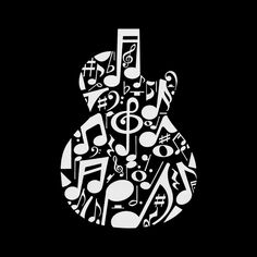 Музыкальные ноты на гитаре - мужская бейсбольная футболка реглан с надписью Art LA Pop Art