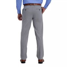 Мужские классические брюки прямого кроя с гибкой талией премиум-класса J.M. Haggar, растягивающиеся в четырех направлениях, с плоской передней частью