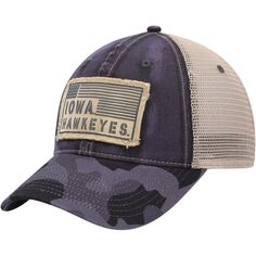 Мужская темно-серая кепка Colosseum Iowa Hawkeyes OHT Military Appreciation United Trucker Snapback