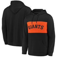 Мужской пуловер с капюшоном из искусственного кашемира Fanatics черного/оранжевого цвета с логотипом San Francisco Giants True Classics Team