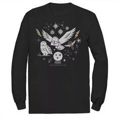 Мужская рождественская зимняя футболка с изображением совы в стиле Гарри Поттера Licensed Character