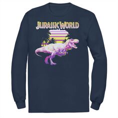 Мужская неоново-фиолетовая и желтая футболка Jurassic World T-Rex Jurassic Park