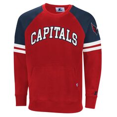 Мужской стартовый красный/темно-синий пуловер с капюшоном Washington Capitals Field Goal реглан, толстовка Starter