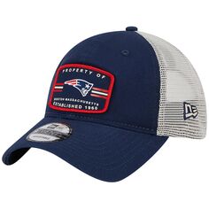 Мужская кепка New Era Navy New England Patriots Property Trucker 9TWENTY Snapback