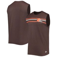 Мужская коричневая майка без рукавов New Era Cleveland Browns с матовой отделкой