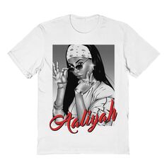 Мужская однотонная футболка Aaliyah Licensed Character