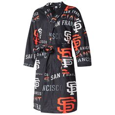 Мужской спортивный черный халат из микрофлиса San Francisco Giants Windfall Concepts