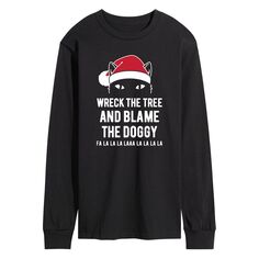 Мужская футболка с длинными рукавами Wreck The Tree And Blame The Doggy Licensed Character