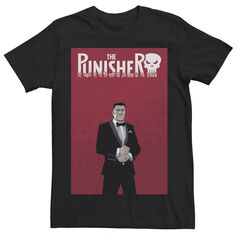 Мужская футболка-смокинг с изображением комиксов Marvel The Punisher Licensed Character
