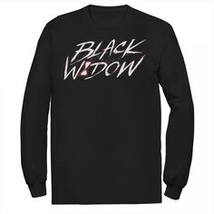 Мужская футболка с надписью Marvel Black Widow Paint Splatter Licensed Character
