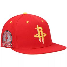 Мужская цветная откидная кепка с откидной крышкой Mitchell &amp; Ness Red Houston Rockets в честь 40-летнего юбилея