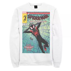 Мужской флисовый пуловер с графическим рисунком в обложке комиксов Marvel Spiderverse Collectors