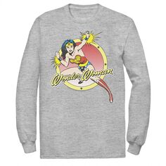 Мужская классическая футболка с круглым плакатом DC Comics Wonder Woman
