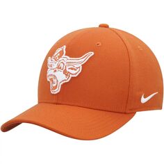 Мужская кепка Nike Texas Orange Texas Longhorns Classic99 Swoosh Performance Flex Hat