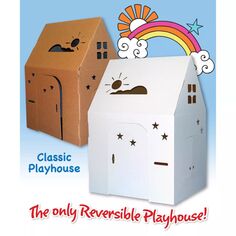 Легкий игровой домик Классический картонный игровой домик Easy Playhouse