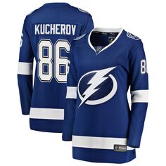 Женская футболка Fanatics Branded Nikita Kucherov Blue Tampa Bay Lightning Premier Breakaway Player Fanatics