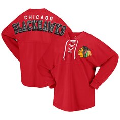 Футболка с длинным рукавом Fanatics Branded Chicago Blackhawks, красный