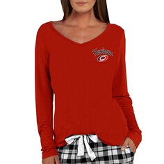 Футболка с длинным рукавом Concepts Sport Carolina Hurricanes, красный