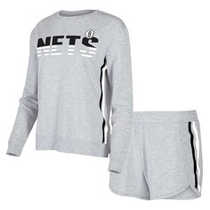 Пижамный комплект Concepts Sport Brooklyn Nets, серый