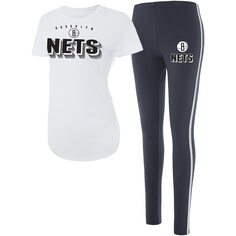 Пижамный комплект Concepts Sport Brooklyn Nets, белый