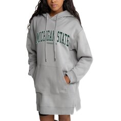 Платье-худи Gameday Couture Michigan State Spartans, серый