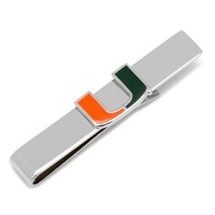 Галстук Cufflinks Miami Hurricanes, зеленый